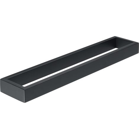 Ahlsen Toallero de baño, toallero de pared, toallero negro mate SUS304, toallero de acero inoxidable, longitud montada en la pared 3,0 cm (1/4)