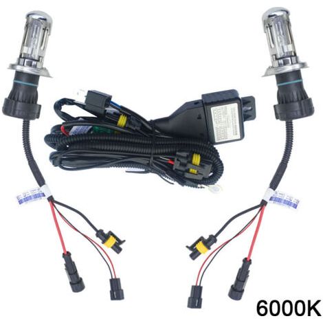 Ampoule Xénon HID LED Lampe,35 W H4 xénon HID Bi-Xenon Hi/Lo double faisceau ampoules de rechange - 6000K