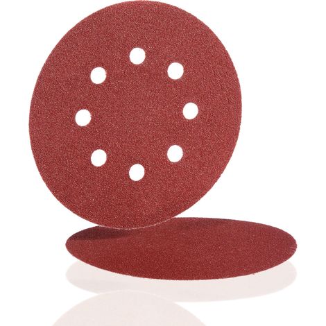 Klett-Scheibe aus dickem Schleifpapier Korund universell Ø125-Grad80-8 HERMES - 6065475 (1/2)