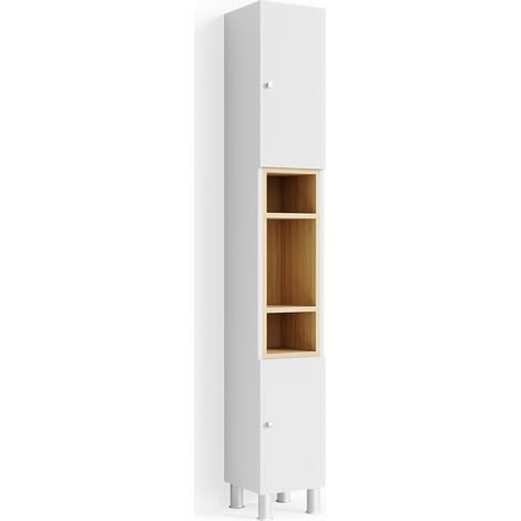 Badschrank Aquis, Weiß, 30 x 190 cm, Vicco (1/5)