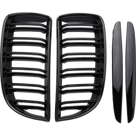 Grilles de calandre avant à double ligne pour BMW Série 3 E90 323i, 328i, 335i, 330i et 325i (2005-2008) (g-- (1/5)
