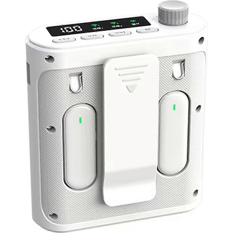 Mini enceinte sans fil avec microphone cravate (1/5)