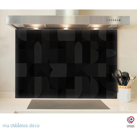 Fond de hotte : Géométriques et peinture 2 - Verre trempé - 90 cm - 60 cm (1/5)