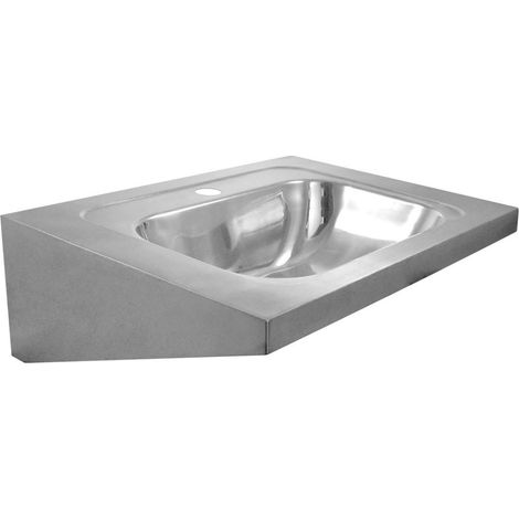 Vasque suspendue 610x210x460 mm, inox brossé