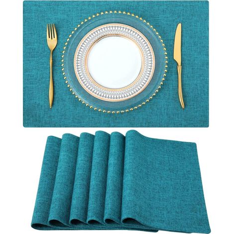 Set de 6 dessous de plat et chemin de table résistants à la (1/5)