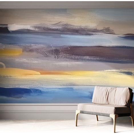 Selbstklebende Tapete - Wanddekoration Wohnzimmer - Tapete Schlafzimmer Ruhige Landschaft 312x219 cm (1/5)