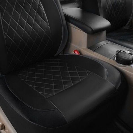 Housse De Siege Avant - Cuir Pu Impermeable - Universelle Pour Voiture Camion Suv Fourgonnette - Lot De 2 (1/5)