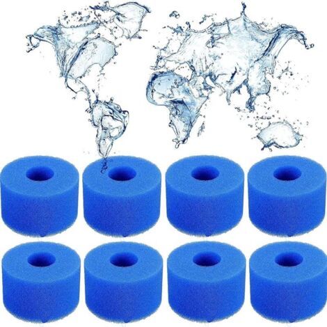 Lot de 8 filtres en mousse de type S1, spa pour Intex S1, réutilisables, pour piscine de type S1, pour piscine, aquarium, spa. (1/4)