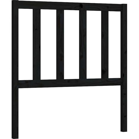 Maison Exclusive - Tête de lit Noir 81x4x100 cm Bois massif de pin (1/5)