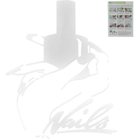 Autocollant mural adhésif vinyle pour salon de manucure, déco fenêtre art ongles, stickers muraux amovibles (1/5)