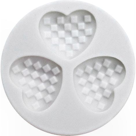 Flexible 3D-Silikonform, Herzmotiv, lebensmittelecht, für Harz, Ton, Keramik, Süßigkeiten, Fondant, Schokolade, Seife, 3 Mulden, Gebäck- und DIY-Form. (1/5)