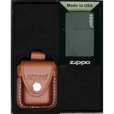 Briquet Zippo Noir Mat Logo Coffret Cadeau N°4