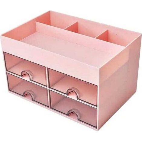 Cosmétique Boîte De Rangement Bureau Papeterie Organisateur Boîte De Rangement, Rose (1/4)