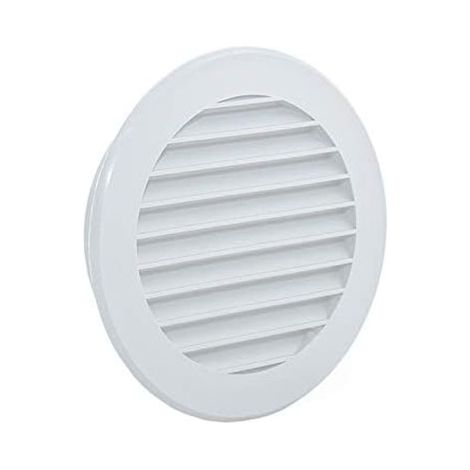 Grille de ventilation en plastique - Protection contre les insectes.-, blanc(125mm) (1/3)