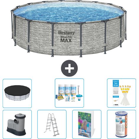 Bestway Steel Pro MAX Rund - 488x122 cm - 8-teilig S556