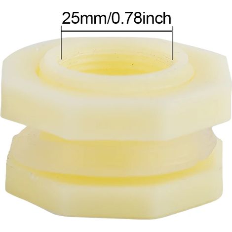 (A-Chine continentale) Kit de raccord de cloison pour récupérateur d'eau de pluie 3/4 pouce, vanne en PVC avec adaptateur de tuyau, kit pour aquariums, réservoirs d'eau et piscines (1/5)