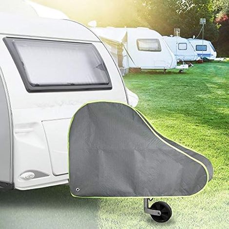 Housse de Timon remorques, innislink Housse de Protection pour caravanes et remorques Attelage Universelle Couverture de remorquage Housse pour Tête d'attelage de Caravane Remorque - Gris (1/4)