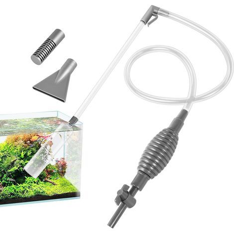 Aquarium-Staubsauger für Aquarienkies, Aquarienreinigung, 1,7 m, kostenloser Entenschnabelsauger für Aquarien (1/5)