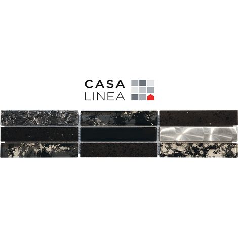 LISTEL CHARLESTON DARK HORIZONTAL 1 PIÈCE 7,5 X 30 CM CASA LINEA