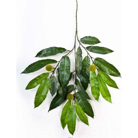 Branche de chataîgnier artificiel avec fruits H 45cm vert (1/3)