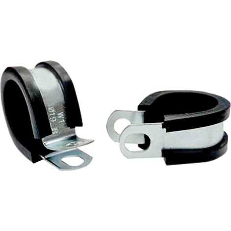 Clip en P, Acier Noir, Diamètre intérieur 12mm ( Prix pour Sachet de 20 )