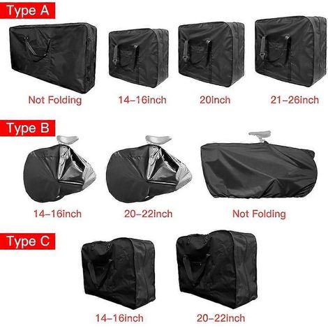 Sac de transport pliable pour vélo, sac de transport portable pour vélos pliants de 20 à 22 pouces (1/4)