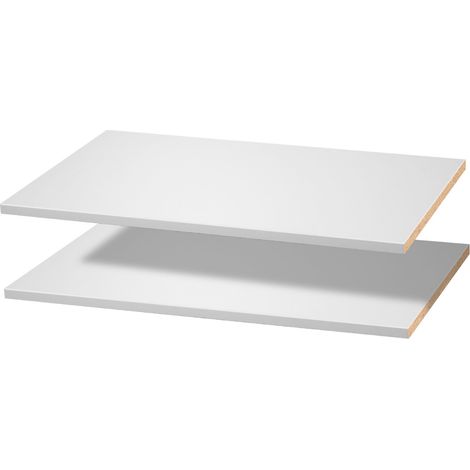 VEVOR Pannello per Mensole Materiale Truciolato 2 Pezzi, Tagliato su Misura per Sistemi di Armadi, Pannello Versatile per Portaoggetti da Appendere, Vetrine, per Mensole in Legno Bianco (1/5)