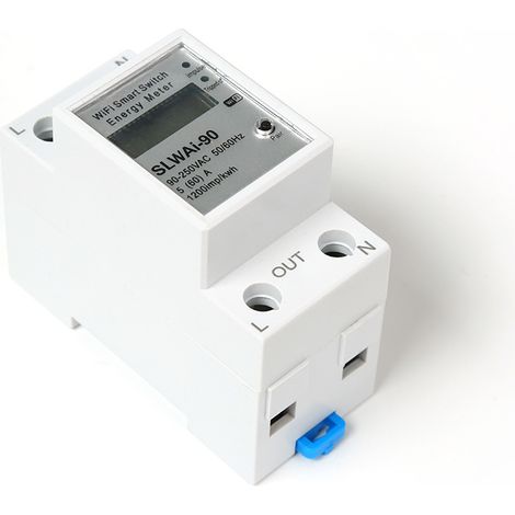Contatore di energia digitale monofaseSmart, display LCD con telecomando WiFi wireless 60A 90-250V 60Hz