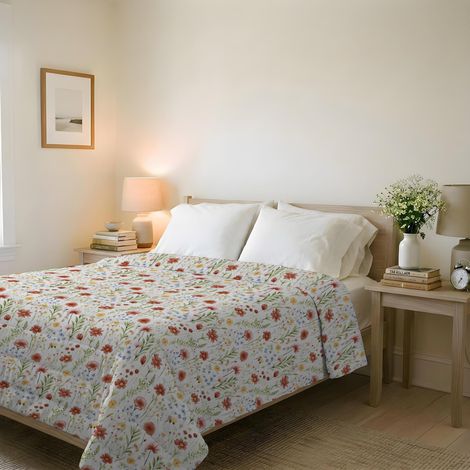 Couvre-lit matelassé d’été en Microfibre Douce imprimée – Couette mi-Saison – Printemps, Double 250x240 cm (1/5)