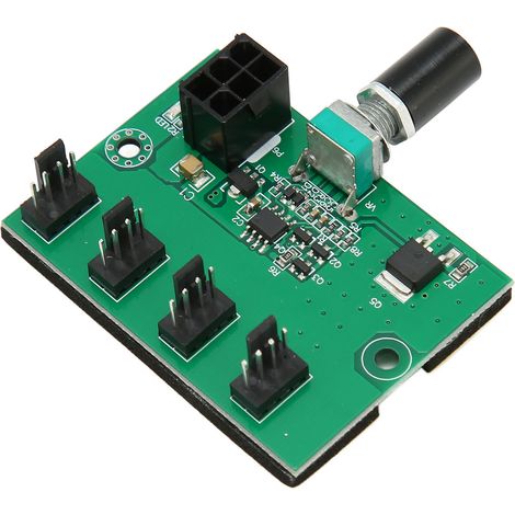 Contrôleur de vitesse pour ventilateur de châssis, hub de contrôle de vitesse pour ventilateur, adaptateur de ventilateur 4 canaux PWM 12 V CC pour ventilateurs PC 4 broches, 3 broches et 2 broches (1/5)