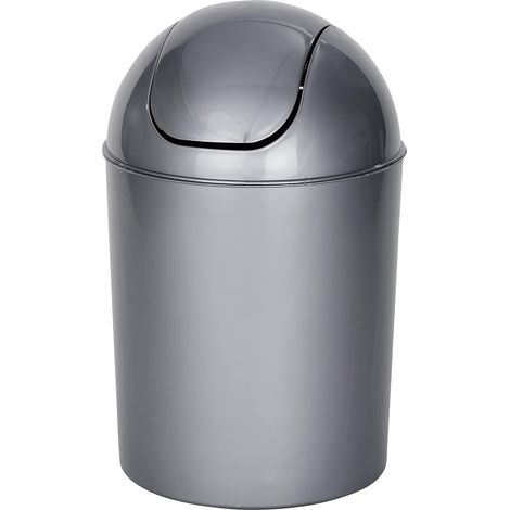 Poubelle Salle de Bain Economic, Gris, Petite Poubelle Salle de Bain 6L, 20 x 30 x 20 cm (1/2)