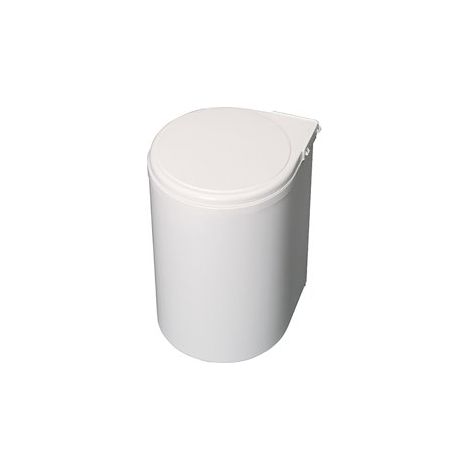 Emuca Pattumiera per differenziata, 13L Plastica bianca