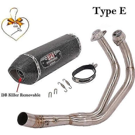 Silencieux d'échappement complet approprié pour motocicleta, tubo de conexin frontal DB Killer pour YAMAHA MT-07, MT07, FZ07, XSR700 (Type E) (1/5)
