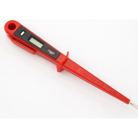 Spannungs- und Phasenprüfer, bis 250V, rot/schwarz, 190 mm