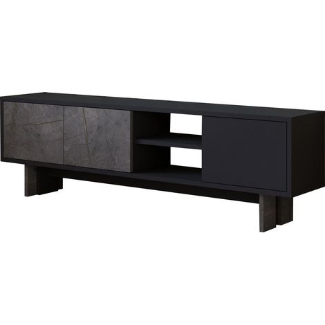 Mobile TV in legno "Ravello" - 150 x 30 x 45 cm - Grigio antracite