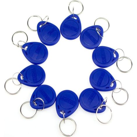RFID Badges Porte-clés 125KHz EM4100 Smart ID Key Tag Carte d'Accès d'Entrée de Contrôle de Porte Proximité TK4100 Keyfobs RFID NFC Token Badge Holder 10pcs (1/5)