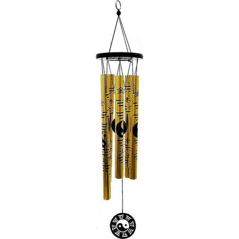 Carillon éolien Bagua moyen, pendentif rétro en métal, carillon porte-bonheur, carillon de jardin (1/5)