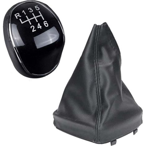 Pommeau de Levier en Cuir 6 Vitesses Démarrage Compatible Mondeo Mk4 2007 2014 (1/4)