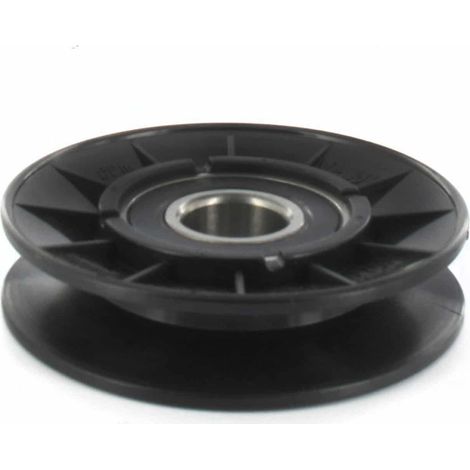 Poulie en résine à gorge en V sur roulement – Diamètre externe 76,2mm – Alésage 17mm – Charge max dynamique 0,11kg – 690410 (1/2)