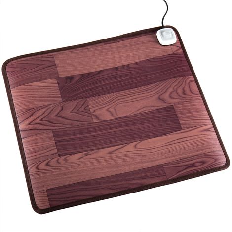 PrimeMatik - Tapis chauffant moquette thermique pour sol et pieds 55 x 49 cm 100W couleur chêne (1/5)