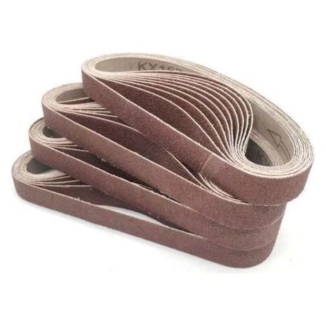 Lot de 40 bandes abrasives de 15mm x 452mm,Grain 60 En oxyde d'aluminium - Pour le travail du bois, le polissage du métal, l'aiguiseur de couteaux