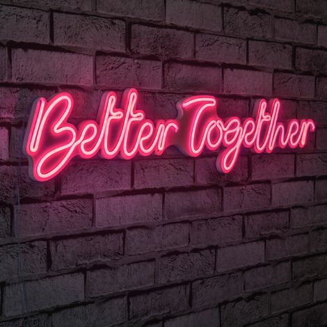 Neon Graph Éclairage LED décoratif en plastique  Rose  84 x 16