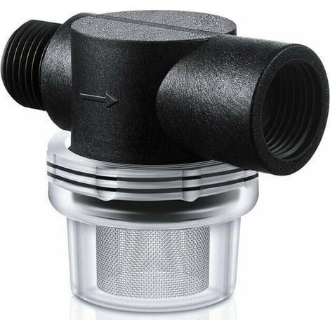 Filtre de crépine de pompe à eau RV, filtre à eau universel filtre en acier inoxydable 4 points filetage externe pré-filtre filtre à eau filtre à vis pompe à eau pour camping-car RV pompe à eau (1/5)