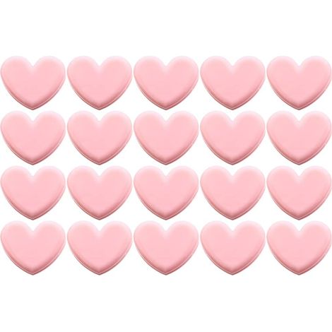 Pinces à sachets en forme de cœur MAGICLULU, 20 roses plastique