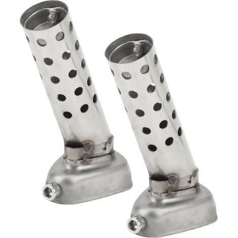 2 embouts silencieux pour échappement moto 22mm entrée 25mm sortie acier galvanisé hexagonal silencieux pour ATV scooter (1/5)