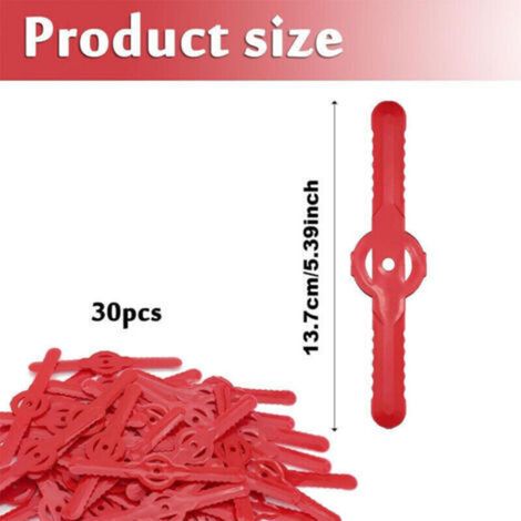 Lame De Rechange - Coupe-Bordures En Plastique ABS - Pour Tondeuses À Gazon Et Débroussailleuses - 135 mm - Lot De 30 (1/3)