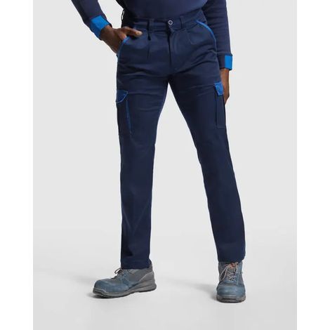 Pantalón largo en colores combinados Vetonek - Unisex 56 PLOMO/NARANJA (1/5)
