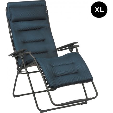 Lafuma Futura XL BeComfort® Relaxliege Sonnenliege Gartenliege Bleu Encre Titane (1/3)