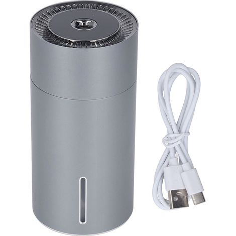 Diffuseur d'odeur pour voiture USB, 3 vitesses réglables, induction automatique, aromathérapie portable avec lumière colorée gris (1/5)