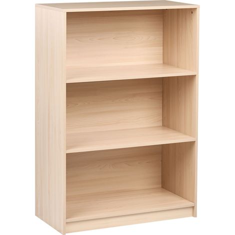 Libreria a 3 ripiani in truciolare 80 x 40 cm marrone chiaro Zehna